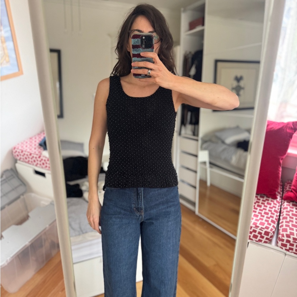 Original Penguin Black Sweater with Beading